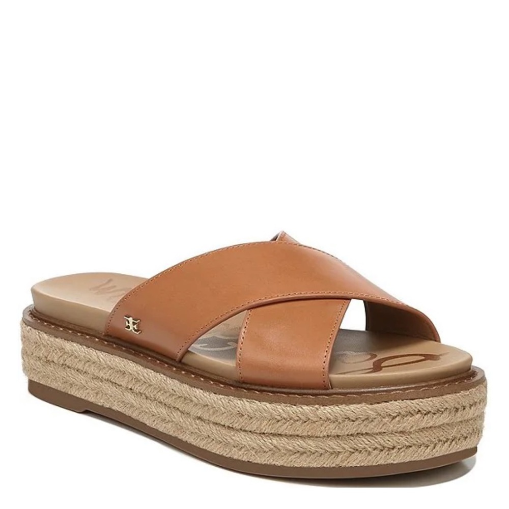 NEW Sam Edelman Korina Leather Platform Espadrille Sandals